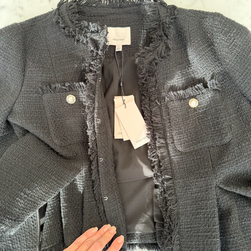 Cinq a Sept Misty Tweed Jacket - Size 4 - NWT - Picture 11 of 14